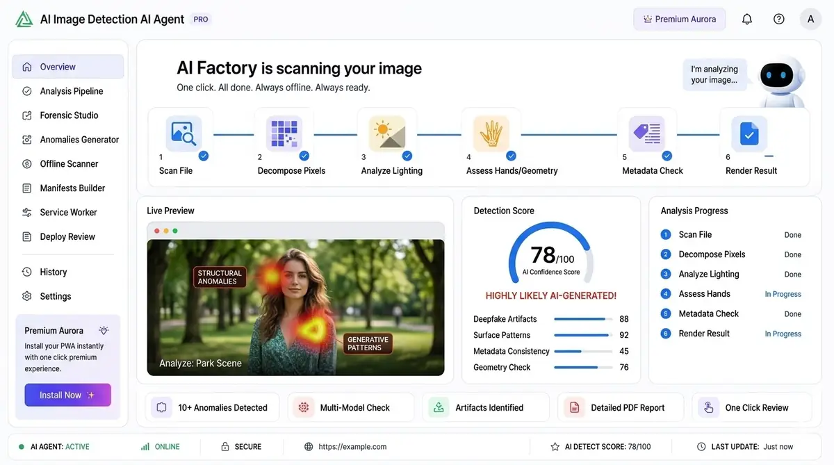Website Audit AI document builder — example of the AI tool dashboard software